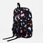 Рюкзак школьный из текстиля на молнии, наружный карман, цвет чёрный - Фото 4