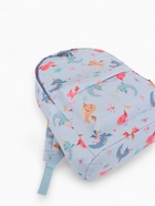 Рюкзак школьный на молнии, с карманом, размер 32×15×43 см, голубой/разноцветный 9421479