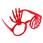 Карнавальные очки «Руки», цвет красный - фото 19798449