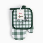 Кухонный набор 2 прихватки Доляна Spring прих. 17*17 см, вареж. 26*16 см,100% п/э 9473783