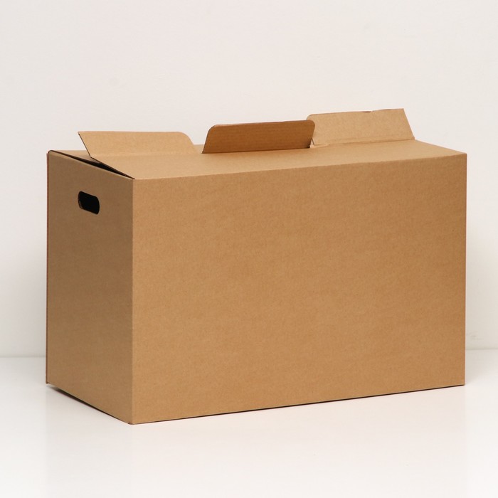 Коробка для переезда, бурая, 64 х 34 х 40 см - Фото 1