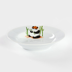 Тарелка глубокая Добрушский завод «Панда», 250 мл, d=20 см, фарфор, белая - Фото 2