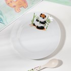 Тарелка фарфоровая «Панда», d=17,5 см, белая - Фото 2