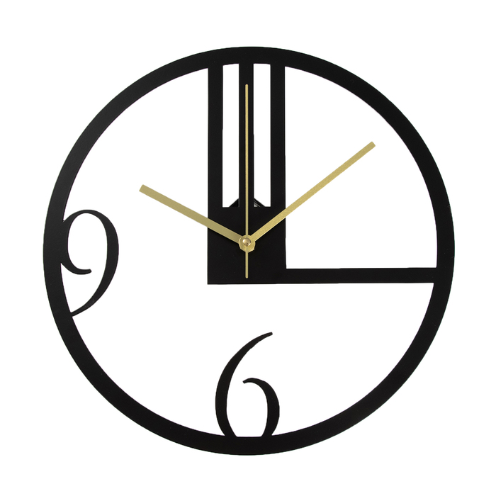 Часы настенные из металла "Четверть", плавный ход, d-30 см - фото 1926720659