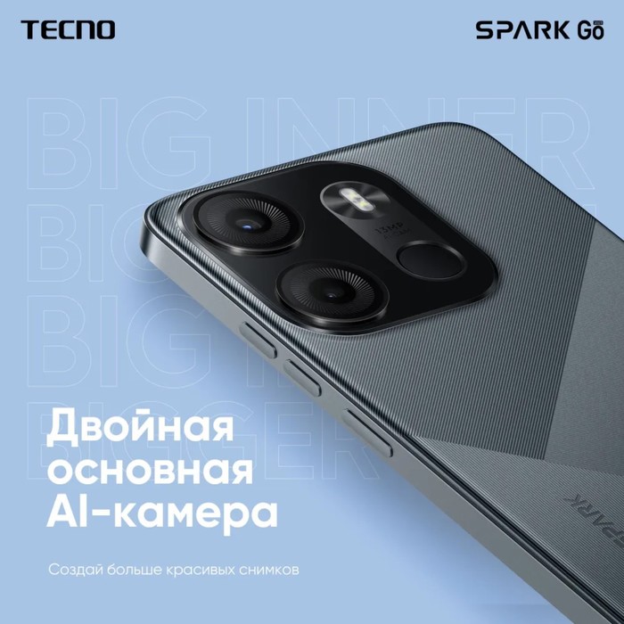 Смартфон Tecno Spark Go 2023, 6.56", 3Гб, 64Гб, 13Мп, 5Мп, 2sim, 5000мАч, NFC, фиолетовый - фото 51328776