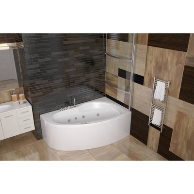 Ванна акриловая Eurolux Bagi L, 170×100 см, левая, без каркаса и панели