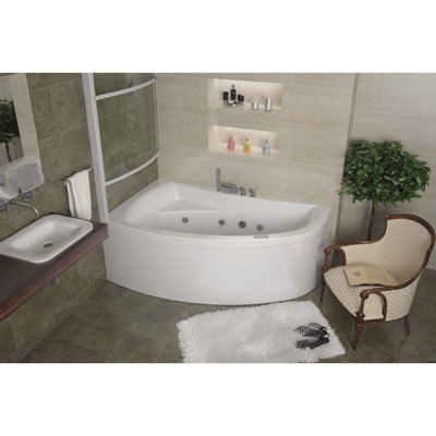 Ванна акриловая Eurolux COMO R, 170×100 см, правая, без каркаса и панели