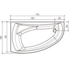 Ванна акриловая Eurolux COMO R, 170×100 см, правая, без каркаса и панели - Фото 4