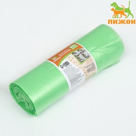 БИО Пакеты для кошачьих лотков 'Пижон' 45х65 см, 12 мкм, 30 шт, зелёные