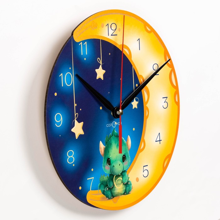Часы настенные детские "Дракон на луне", плавный ход - фото 1926720683
