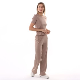 Комплект женский (джемпер/брюки), цвет какао, размер 44