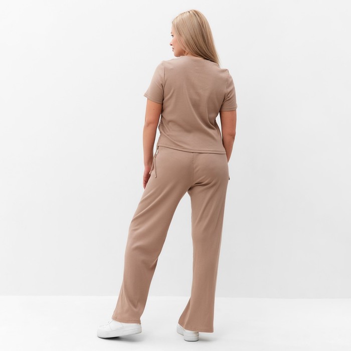 Комплект женский (джемпер/брюки), цвет какао, размер 50 63847