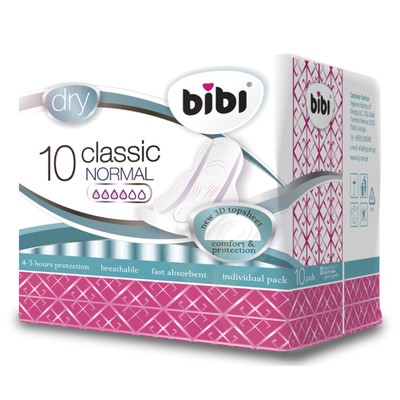 Прокладки «BiBi» Classic Normal Dry, 10 шт. - Фото 1