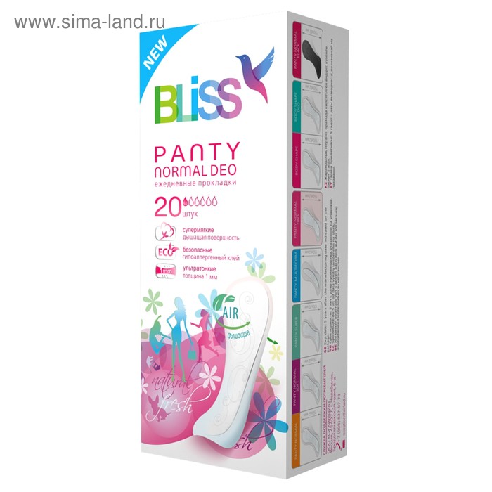 Прокладки для ежедневного использования Bliss Panty Normal Deo, 20 шт, ароматизированные - Фото 1