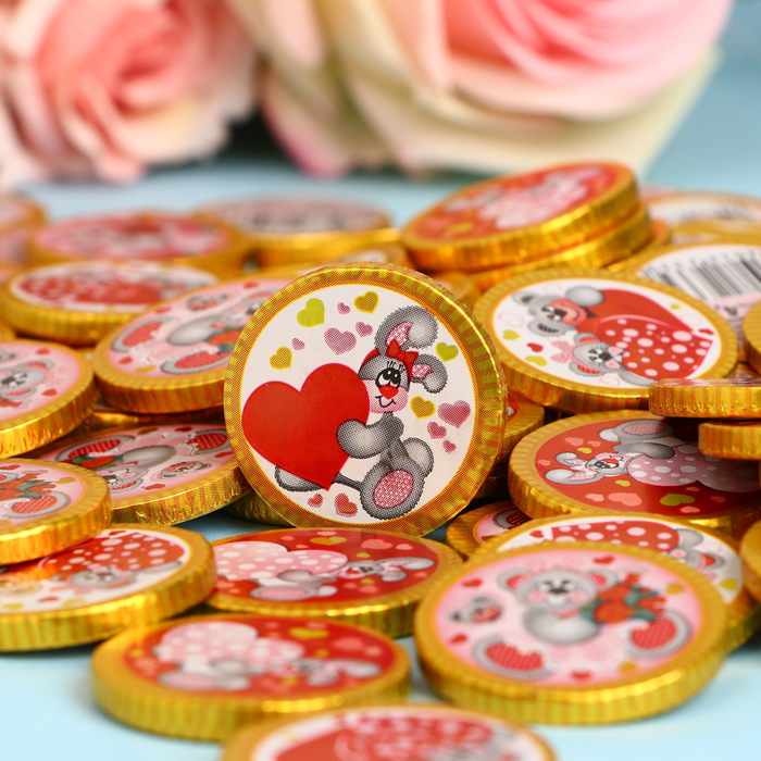Кондитерское изделие "Любовь" медаль, 4,5г - Фото 1