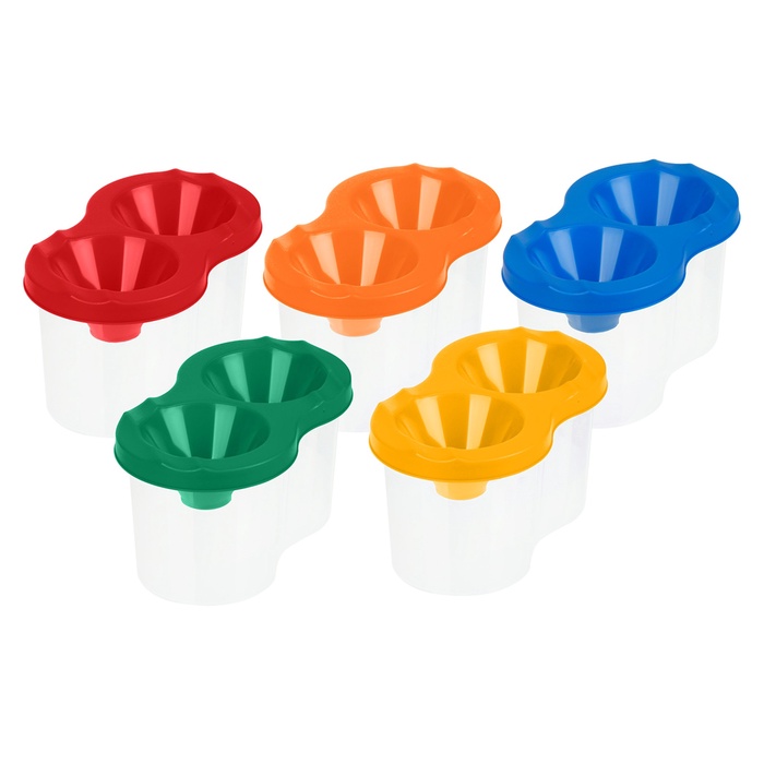 Стакан - непроливайка для рисования двойной «Стамм», 150 мл ×2, МИКС (цена за 1 шт.) - Фото 1