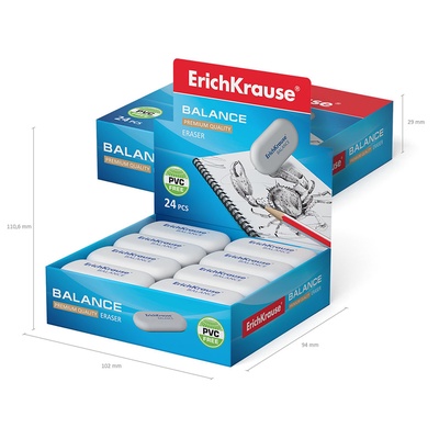 Ластик ErichKrause Balance Mini, 50×23×9 мм, мягкий, гипоаллергенный