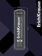 Набор грифелей для механических карандашей Erich Krause. Megapolis Concept, 20 штук, узел 0.5 мм, НВ - Фото 3