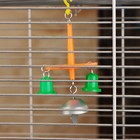Игрушка для птиц с колокольчиком №2 микс цветов - Фото 3