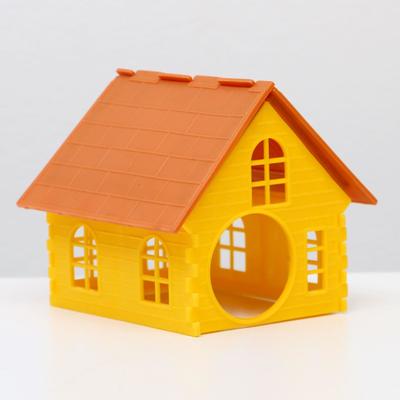 Домик для хомяка одноэтажный, 13х13,5х12,5 см, микс цветов