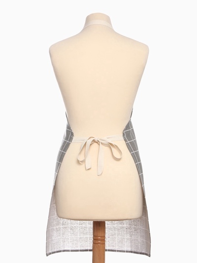 Фартук Экономь и Я «Клетка», бежевый, 56×70 ± 4 см, 100% хл, рогожка