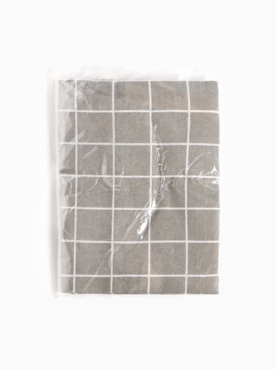 Фартук Экономь и Я «Клетка», бежевый, 56×70 ± 4 см, 100% хл, рогожка