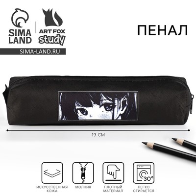 Пенал школьный, искусственная кожа«Аниме»19×8×3 см