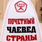 Шапка для бани с аппликацией  "Почетный чаевед страны" 9774920