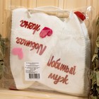 Набор банный с аппликацией "Любимый муж+Любимая жена" (шапка+шапка) - фото 22494479