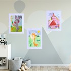 Паспарту размер рамки 35 × 26 см, прозрачный лист, клейкая лента, цвет белый - фото 24200560