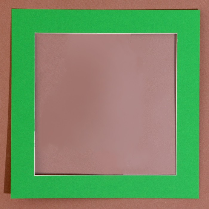 Паспарту размер рамки 24 × 24 см, прозрачный лист, клейкая лента, цвет зелёный