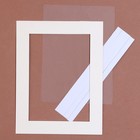 Паспарту размер рамки 21,5 × 16,5 см, прозрачный лист, клейкая лента, цвет чёрный 9459083 - фото 16386761