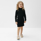 Платье для девочки MINAKU цвет чёрный, рост 128 см - фото 10594951