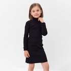 Платье для девочки MINAKU цвет чёрный, рост 134 см - фото 319561674