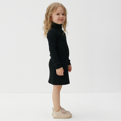 Платье облегающее для девочки MINAKU: Casual Collection, чёрное, рост 152 см