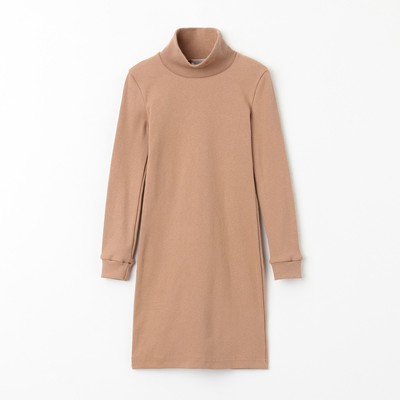Платье облегающее для девочки MINAKU: Casual Collection, бежевое, рост 146 см