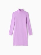 Платье облегающее для девочки MINAKU: Casual Collection, лиловое, рост 140 см - Фото 5