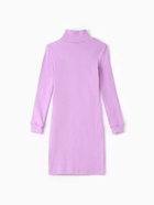 Платье облегающее для девочки MINAKU: Casual Collection, лиловое, рост 140 см - Фото 9