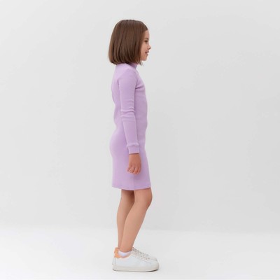 Платье облегающее для девочки MINAKU: Casual Collection, лиловое, рост 152 см
