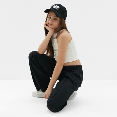 Брюки для девочки MINAKU, чёрные, рост 128 см