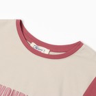 Комплект для девочки, цвет молочный/кармин, рост 170 см - фото 22315990