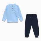 Комплект детский (лонгслив/брюки), цвет голубой, рост 98см - Фото 6