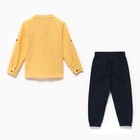 Комплект детский (лонгслив/брюки), цвет жёлтый, рост 116см - фото 22744741