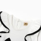 Комплект для девочки, цвет белый/чёрный, рост 98 см - фото 22494612