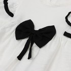 Комплект для девочки, цвет белый/чёрный, рост 98 см - фото 22494613