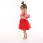 Платье для девочки, цвет красный, рост 92см - Фото 3