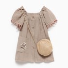 Платье для девочки, цвет песочный, рост 92см - фото 119062685