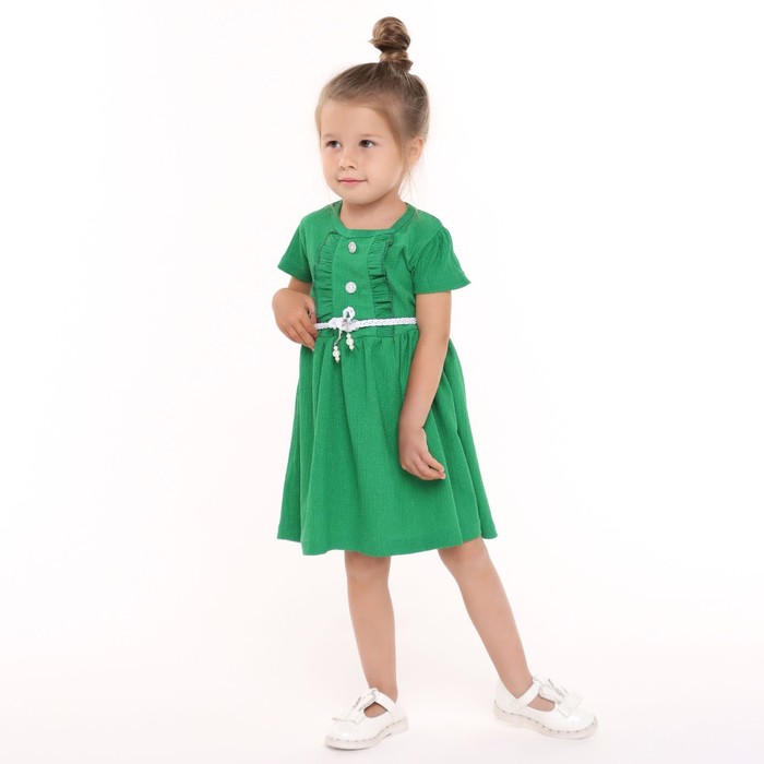 Платье для девочки, цвет зелёный, рост 80см