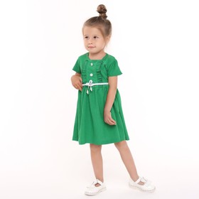 Платье для девочки, цвет зелёный, рост 98см