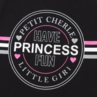 Футболка для девочки, цвет чёрный, рост 104см - фото 24318780